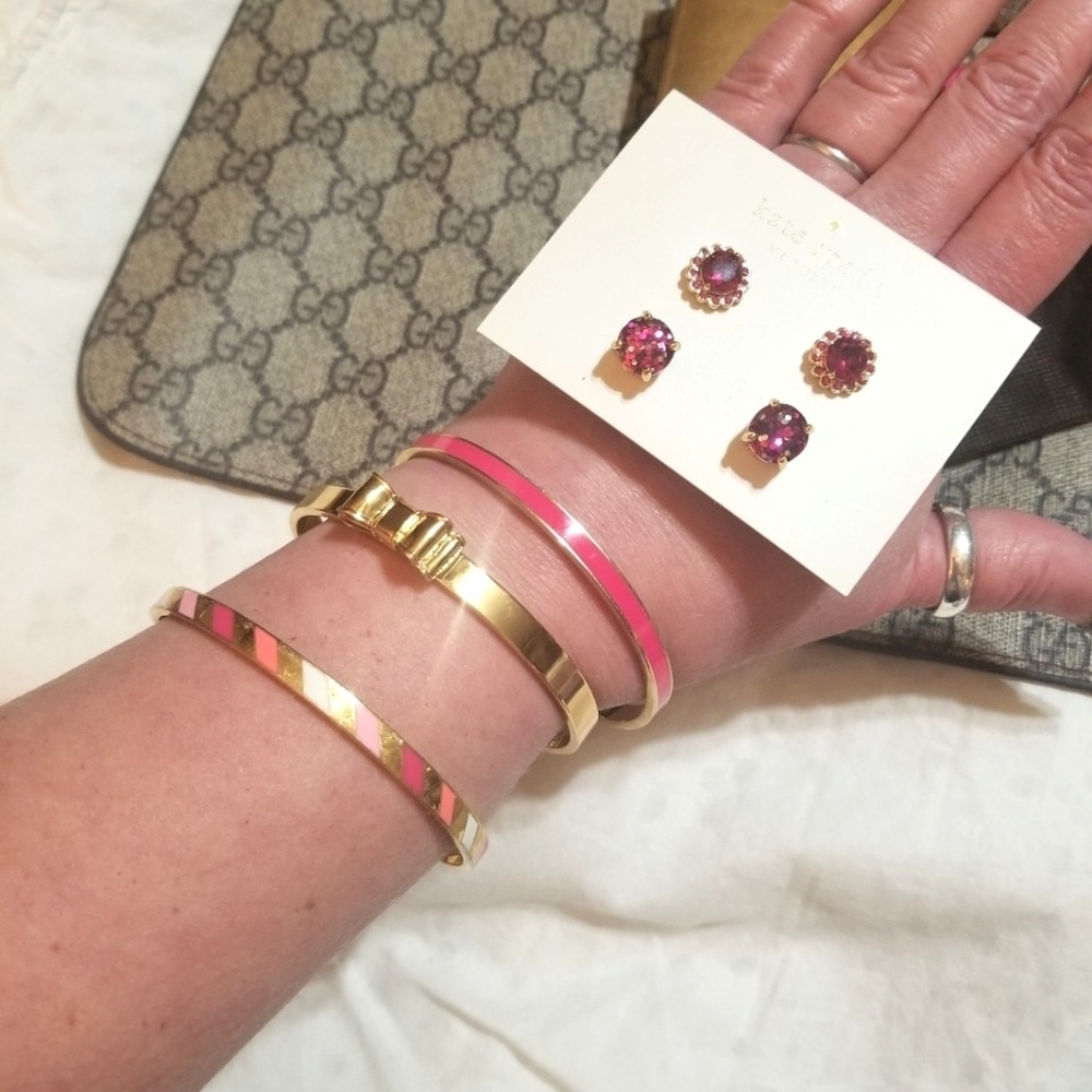 Lot Of NEW Kate Spade Jewelry Bangles and Earrings - Picture 7 of 8